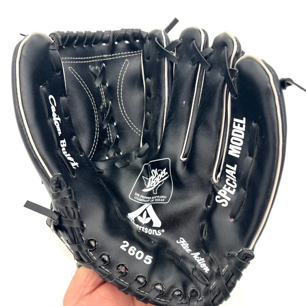 Texas Rangers Baseball Glove Rusty Greer Faux Leather Dr. Pepper Albertsons Logo - Picture 4 of 11